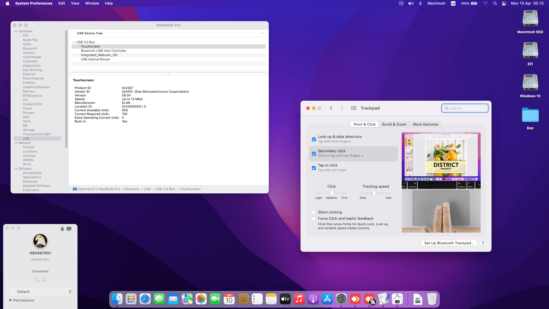Dell Latitude E7270 Touchscreen [SkyLake   Intel HD 520 + I2C]   OpenCore 4